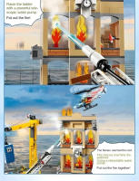 Juguete De Construcción Para Niños Estación De Bomberos Y Helicóptero De La Serie Ciudad Escala Universal Bloques Pequeños Compatible Con Lego - details 3