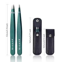 Juego De 4 Piezas De Pinzas De Acero Inoxidable Profesionales Para Hairs De Rostro Cejas Piel Ingrediente Y Splinters Duraderas Y Precisas Para Hombres Y Mujeres - details 2