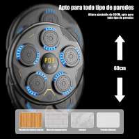 Entrenador de boxeo musical inteligente para niños y adultos, máquina de boxeo de respuesta electrónica LED, bolsa de arena colgante de pared, Compatible con Bluetooth - details 3