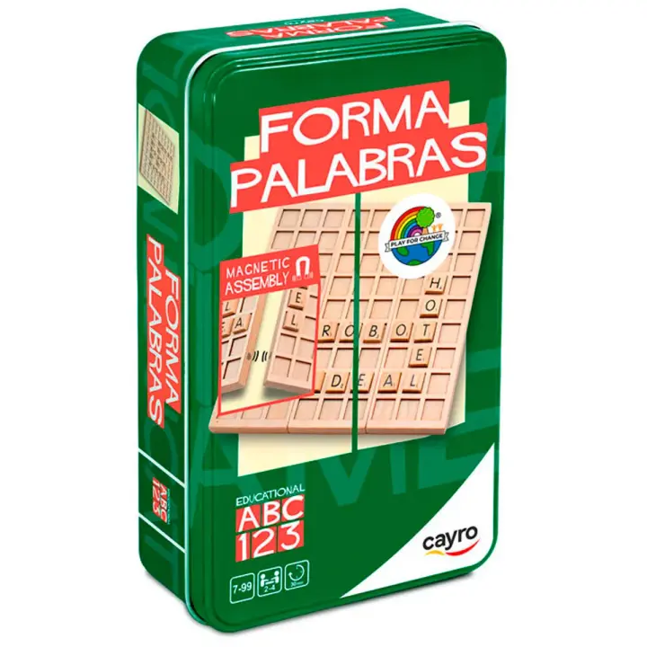 Forma Palabras Cayro Juego Edición Viaje, Caja Metal, Montaje Magnético, 7-99 años, 2-4 jugadores - 1
