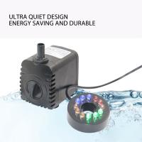 Bomba Sumergible 8W 600LPH IP68 Ultra Silenciosa Con Luz LED Colorida Para Pila Acuario Tanque De Peces 110V Enchufe De EE. UU. - details 4