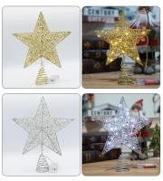 Estrella LED Para Árbol De Navidad Toppers Operada Por Batería Decoración De Fiesta En Sala Luz De Año Nuevo - details 18