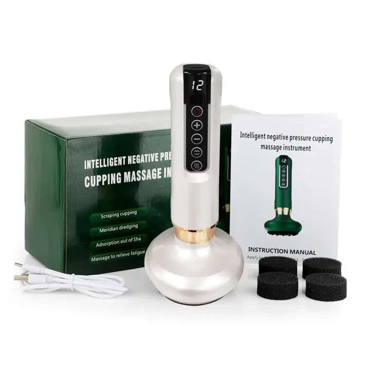 Masajeador De Cintura Eléctrico Con 12 Velocidades Y Copas De Ventosa Para Terapia Anti-Cellulitis Y Quemagrasa Guasha De Masaje Corporal - 1