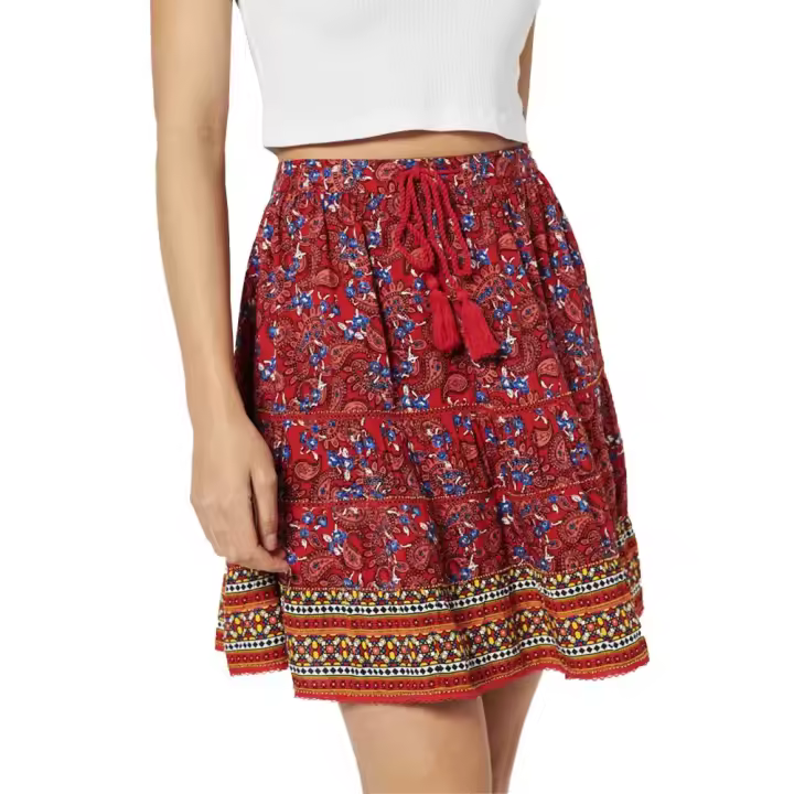 Superdry Falda Vintage Embellished Mini Rojo - 1