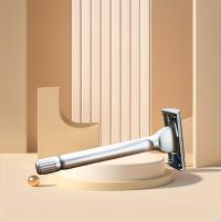 Afeitadora De Seguridad De Acero Inoxidable Con Doble Cabeza Butterfly Para Hombres Y Mujeres Con 10 Hojas De Plata Platinadas Para Afeitar Con Agua - details 0