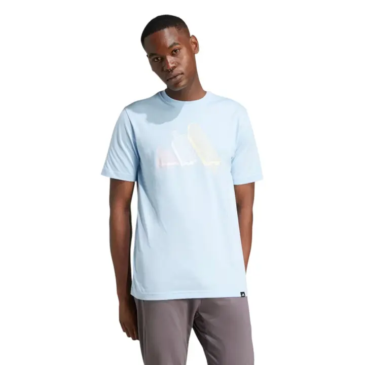 Camiseta Adidas L Ice Tee Celeste Jj4019 Hombre - 1
