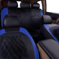 Gama completa de asientos de automóviles de imitación de vinilo de lujo Pu de lujo de gm, compatibles con airbags, transpirables, adecuados para automóviles, camiones, SUV - details 2