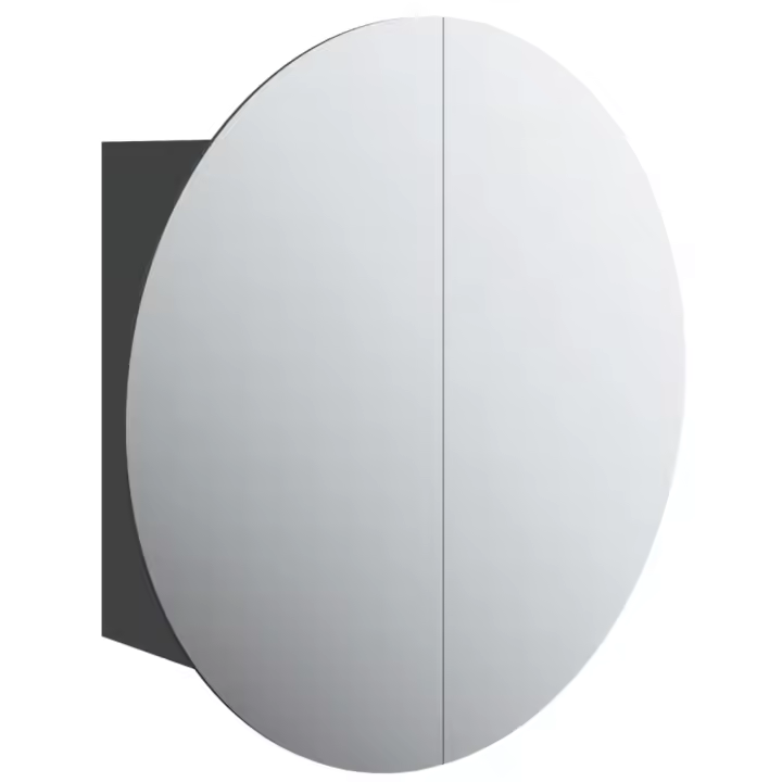 Armario de baño with Espejo Redondo y LED Negro 40x40x17,5 cm - 1