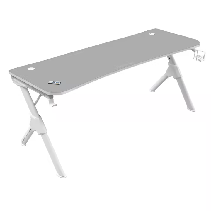 Mars Gaming MGDXL, Mesa Gaming Ergonómica XL, Soporte Cascos y Bebida, 160x60cm, Mesa XL Negro o Blanco - 1