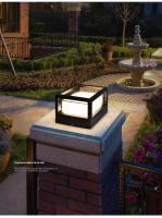 Lámpara de poste Lámpara de Puerta de Pilar Lámpara de columna de Luz exterior Villa IP65 Impermeable Aluminio Jardín Césped Puerta Valla Luz de entrada, Blanco frío - details 1