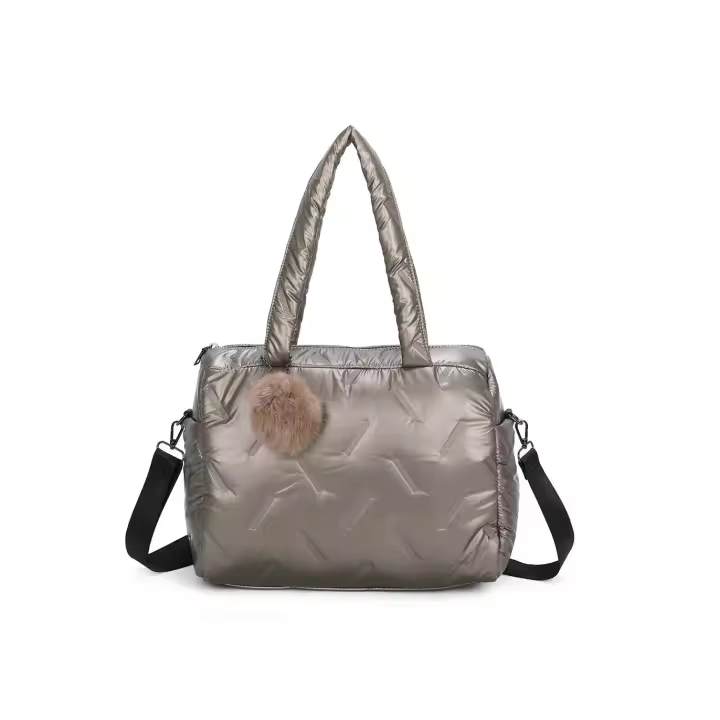 1990s Bolso para Mujer Nylon Acolchado Impermeable con Asa Regulable - 1
