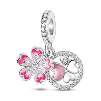 Encanto De Colgante De Árbol De Familia Platinado En Plata Para Pulsera De Bangle Y Collar DIY Regalo Con Doble Vuelo Aéreo - details 18