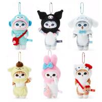 Llavero De Peluche Kawaii 13CM Hello Kitty Kuromi Hanyodon De Sanrio Anime Colgante Para Mochila Accesorio De Derivados Animación Unisex - details 0