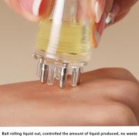 Cabeza peine de La Bola PARA EL cincento del Cabello, Cuchillo aplicador de cuero para el tratamiento del Cabello esencial (Blanco) - details 3