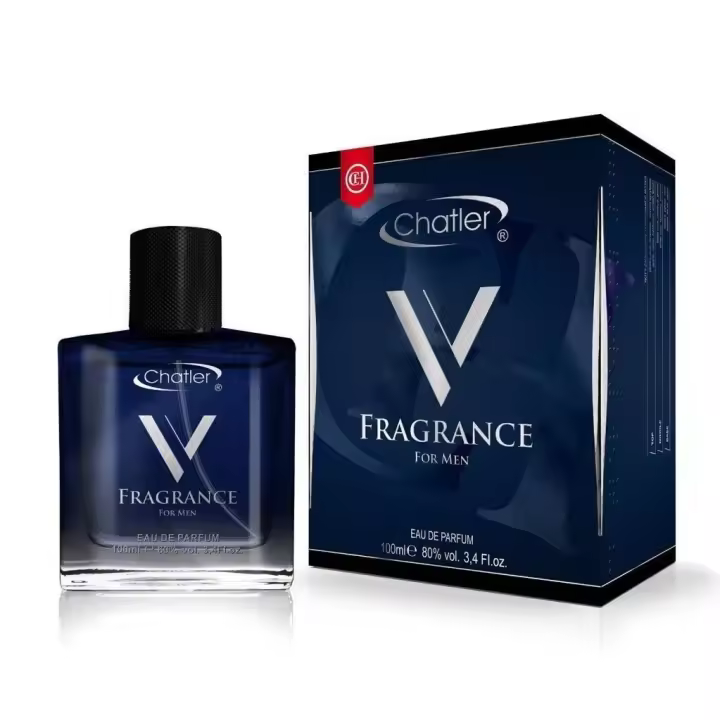 EAU DE PARFUM V FRAGANCE MEN100ML ---MARCA CHATLER---FRAGANCIA DURADERA, DURACIÓN 8 HORAS - 1