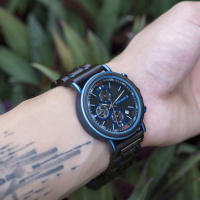 Reloj De Cuarzo Para Hombre BOBO BIRD De Madera Lujo Estilo Militar Con Cronógrafo Y Caja De Madera Relogio Masculino - details 24