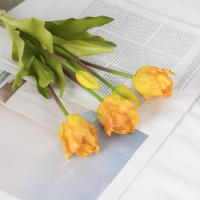 Nueva Parroquial Ola Tulipán De Silicona Flores Artificiales Suaves Y Cómodas Arreglo Floral Decoración Para Hogar Y Sala De Estar - details 5