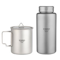 Botella De Deporte De Titanio Tomshoo 1L a Prueba De Fugas Single-layer Ultraligera Para Camping Y Exteriores 750ml Taza Pot Drinkware - details 1