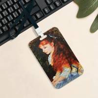 Portatarjetas Art Pierre-Auguste Renoir Para Estudiantes Y Trabajo Con Correa Negra Material PVC Tamaño Clásico - details 4