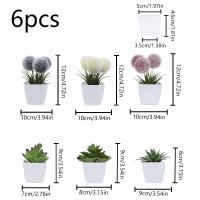 Juego De Macetas De Plástico Evergreen Para Decoración De Escritorio Y Oficina Estilo Suculentas Sin Mantenimiento Realista - details 34