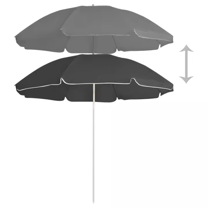 Sombrilla de Jardín con poste Arce antracita 180 cm - 1