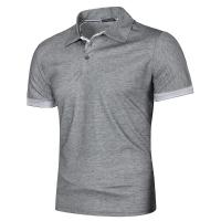 Camisa Polo Para Hombre Verano Manga Corta Ligera Con Cuello Redondo Estilo Callejero Transpirable Top Sólido De Negocios Básico - details 9