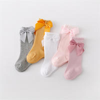 Lawadka 5 Pares De Calcetines Largos Para Niñas Infantil Princesa De Talla 0-7 Años Algodón Con Lazo Moda Invierno Calcetines Para Niñas - details 0