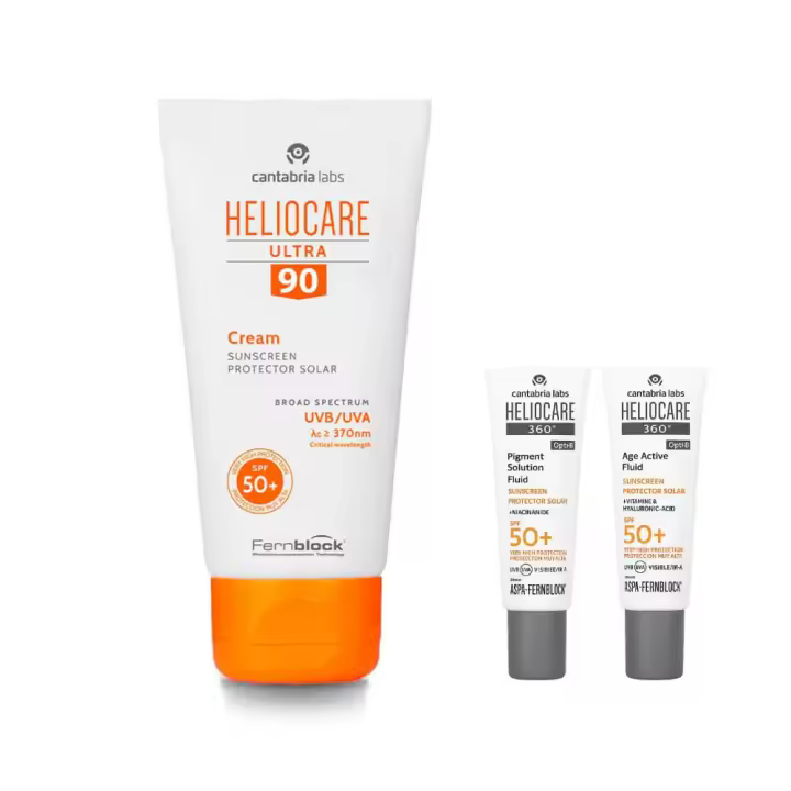 Heliocare Spf 90 Ultra Crema 50 ml + Regalo Protector Age Fluid y Pigment Fluid 3 ml - 1