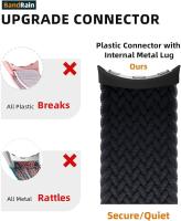Correa de reloj tejida elástica compatible con correas de reloj Huawei Band 8 y 9 - Conector mejorado - Correa de reloj deportiva transpirable de nailon elástico para hombres y mujeres - details 1