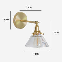 Lámpara De Pared Retro Nórdica Amarilla Bronce Para Baño Y Dormitorio Luz LED Ajustable Soporte De Montaje En La Pared - details 4
