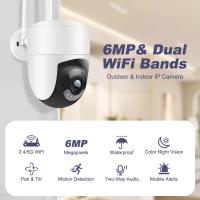 Cámara De Seguridad IP Tuya 6MP PTZ WiFi Exterior 2.4G/5G Con AI Tracking Protección De Seguridad CCTV Alexa Google Onvif Montaje En Pared O Poste - details 0