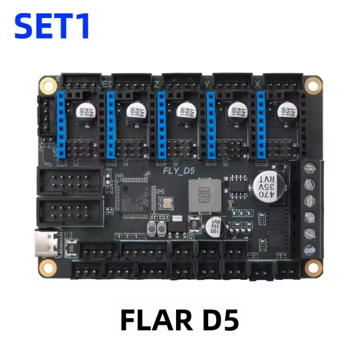 Placa Motherboard Mellow Klipper/Marlin Firmware 5 Ejes FLY D5 Para 3D Printer Con Motor Driver TMC2209 UART Para Ender 3/5 Voron0.1/0.2 - 1