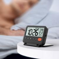 NOKLEAD Reloj De Mesa Portátil Con Termómetro Y Calendario Pantalla LCD Digital Reiki Mini Viaje Con Alarma De Despertador Estilo Moderno - details 6