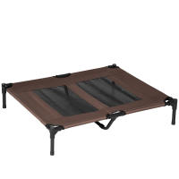 PawHut Cama Elevada para Perros Cama de Mascotas con Malla Transpirable y Tela Oxford para Exterior Interior Aire Libre Jardín Terraza Marrón - details 0