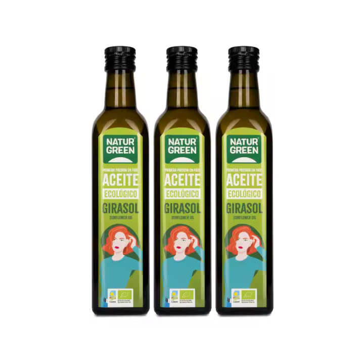 Pack 3x Aceite de Girasol Bio 500 ml - 1