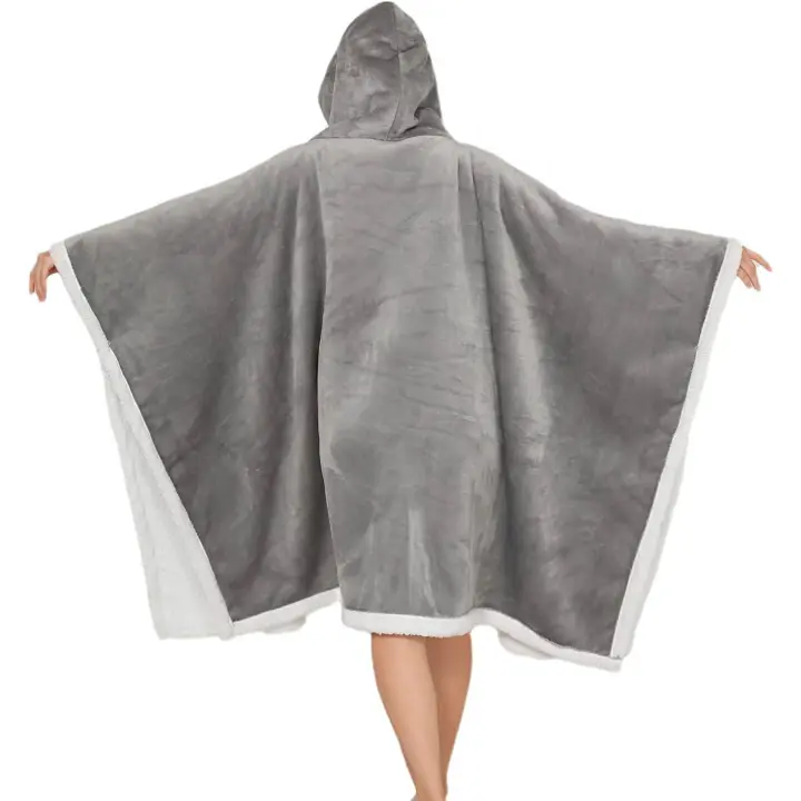 Capamanta con Capucha Incorporada | Fabricada con algodón y Franela | Cómoda y Ligera, Suave y Cálida al Tacto | Manta para el sofá, Ideal para Regalar | Mantiene el Calor del Cuerpo | Marca RevolutionLine - 1