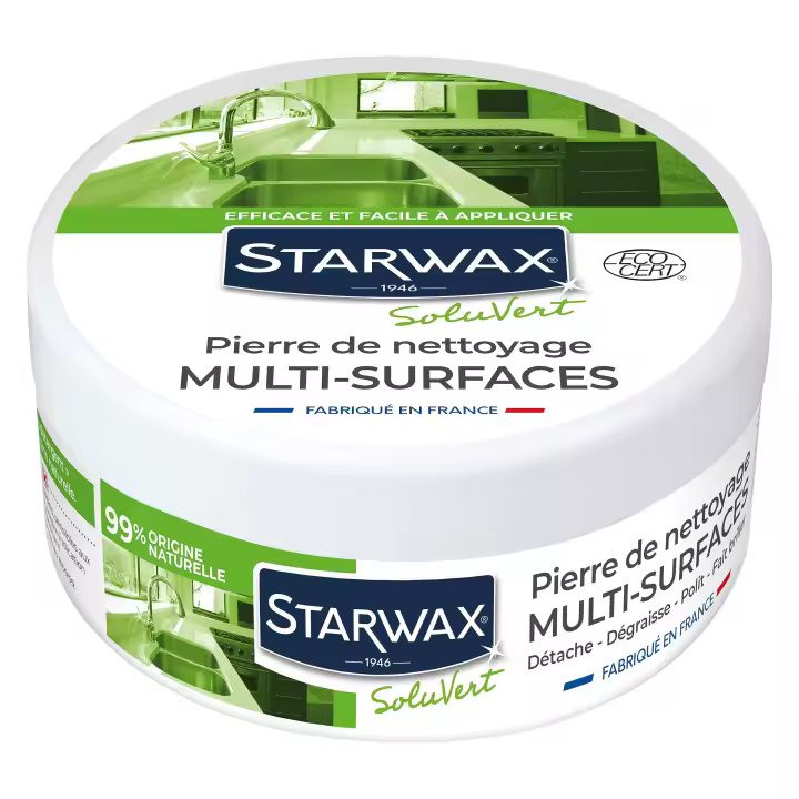 Starwax 30600 piedra de limpieza Blanca 100% de origen natural - 1