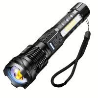Linterna Torcha Recargable Super Potente Con Luz Lateral Para Camping Pesca Caza Escalada Aventura Resistente Al Agua Luz De Fosa > 500 Metros - details 5