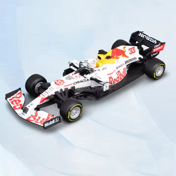 Modelo De Coche De Carreras Rojo Bull Racing Bburago 1:43 F1 Decoración De Escritorio Regalo Para Niños Metal Sin Batería - 1