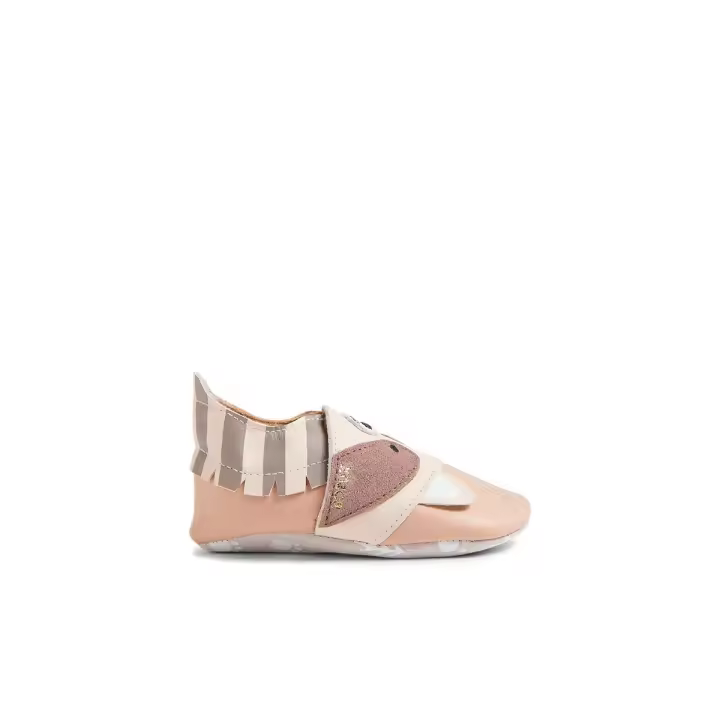 Bobux Soft Sole Rickie Pearl + Beige - 1