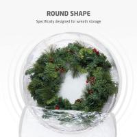 Bolsa De Almacenamiento Para Coronas Navideñas 24/30 Pulgadas Transparente PVC Foldable Contenedor De Árbol De Navidad - details 9
