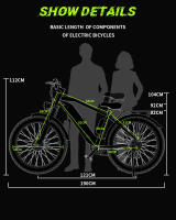 Duotts F26 EU Warehouse 26 pulgadas de alta velocidad Cube asiento Bicicleta Eléctrica 48V 20ah Ciudad adulto Montaña ebike MTB SUSPENSIÓN COMPLETA - details 7