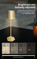 Lámpara De Mesa LED Táctil Recargable Con 3 Colores Luz Nocturna Para Lectura Decorativa Para Restaurante Hotel Bar Y Dormitorio - details 3