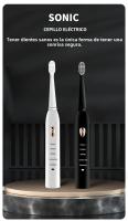Cepillo De Dientes Eléctrico Acústico Para Adultos Negro Y Blanco Con 5 Modos De Operación Carga USB IPX7 Impermeable Recargable - details 1