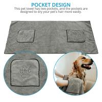 Toalla De Baño Para Perros Grandes Super Absorbente Y De Secado Rápido Microfibra Algodón 100% Suministros De Baño Para Gatos Y Perros - details 2