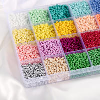 Kit De Joyería DIY Para Niñas Con 10-24 Colores De Cuentas De Vidrio 2/3mm Para Pulseras Y Collares Juego De Colores Trenzados - details 3