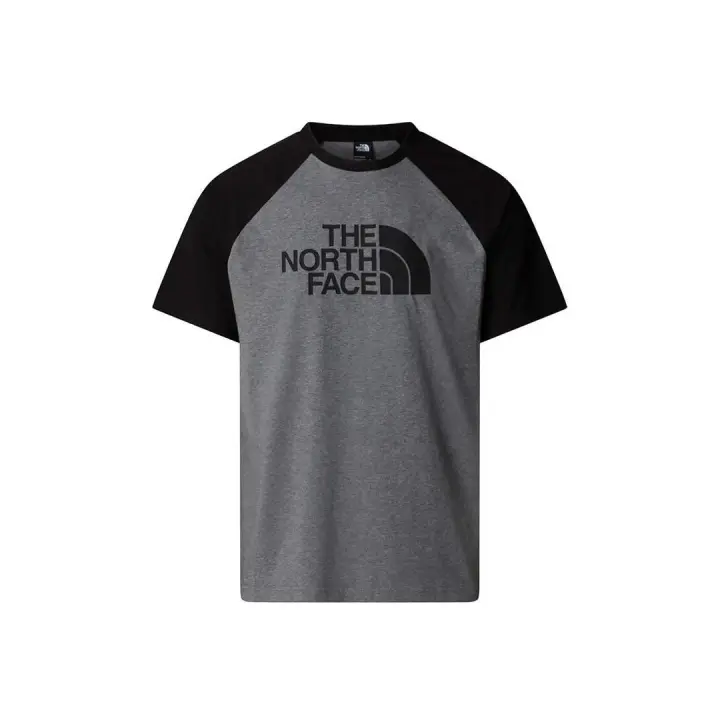 Camiseta Hombre The North Face Raglan Gris Negra - 1