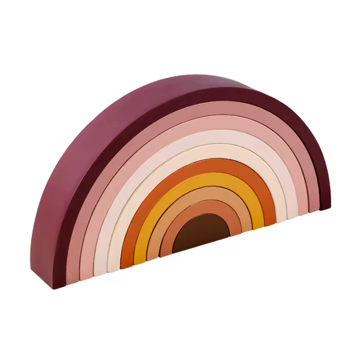 Bloques De Arco Iris De Madera Para Niños Juegos Montessori Aprendizaje De Colores Juguetes Educativos Para Bebés Ayudas De Enseñanza - 1