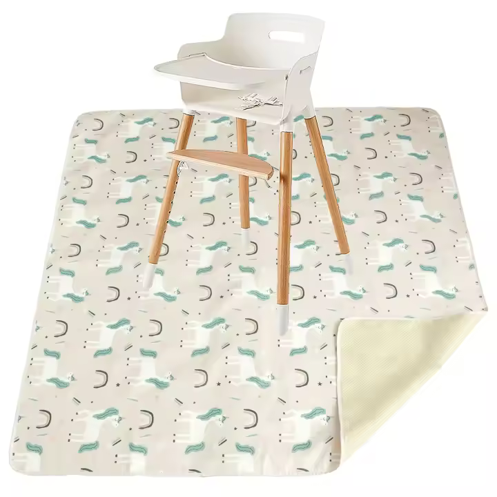 Protector De Piso Antideslizante Para Bebé Silla Alta Alfombra Juguete Infantil Dibujos Animados Lavable Impermeable Máquina Anti Deslizamiento Para Interior - 1