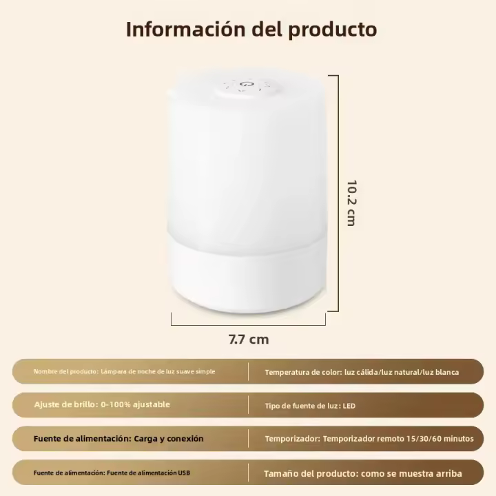 Lámpara De Noche LED Táctil Con Control Remoto Y Tiempo Para Dormitorio Y Habitación De Bebé Iluminación Decorativa Para Mesa Lámpara De Descanso Al Lado - 1